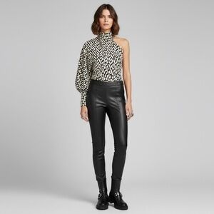 89th & Madison Charcoal Faux Leather Leggings